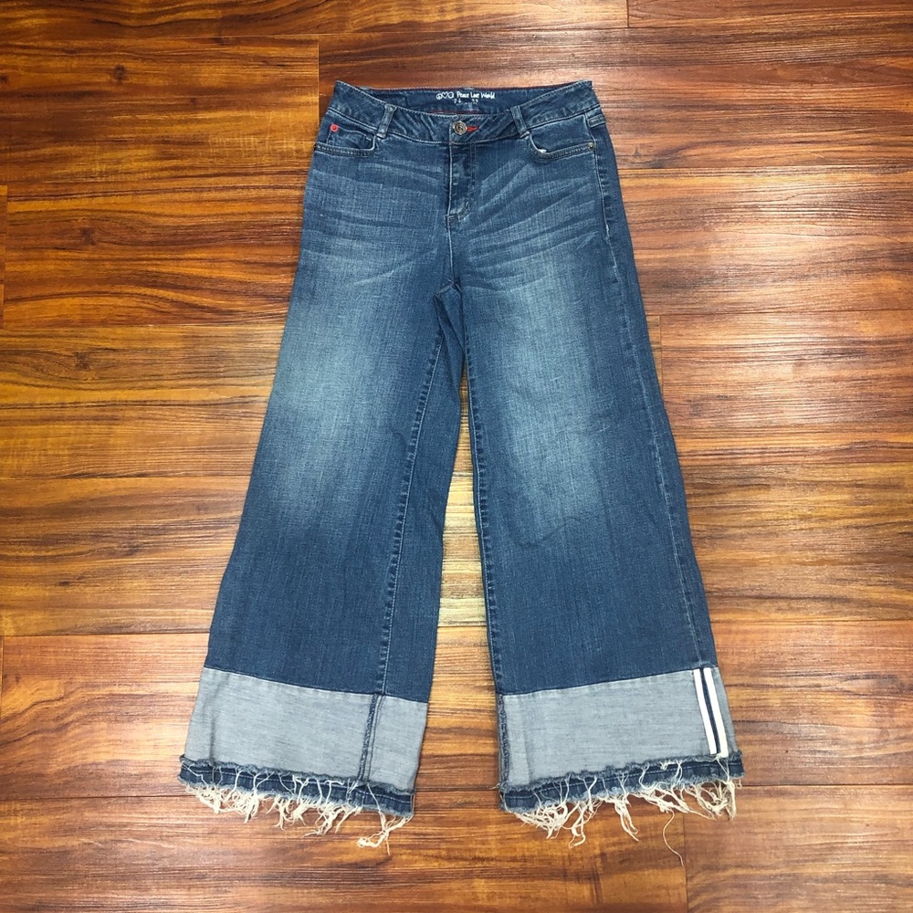Peace Love World Crop Wide Leg Jeans Sz 0